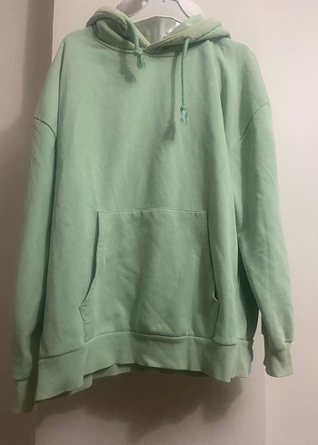 Yeşil Kapüşonlu Rahat Kesim Sweatshirt