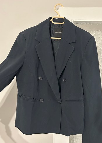 Pull and Bear Sik Lacivert Cift Sirali Blazer Ceket