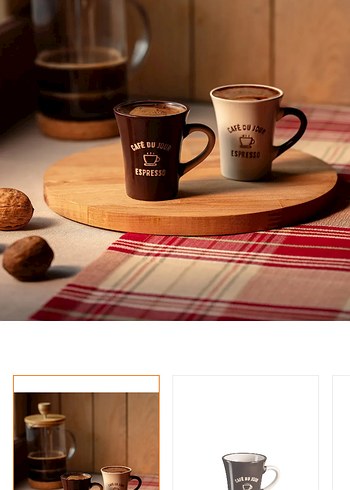 Kahverengi Espresso Fincan Seti