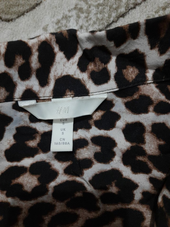 Kahverengi Leopar Desenli Kemerli Kadın Pantolon - Görsel 4