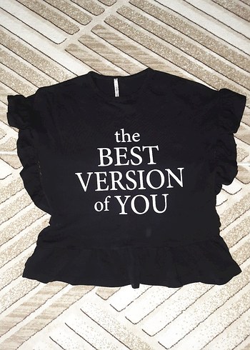 Siyah Fırfırlı Hamile Tişörtü - Görsel 2