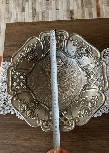 İşlemeli gümüş  Parlak Tabak ağır ürün - Görsel 4