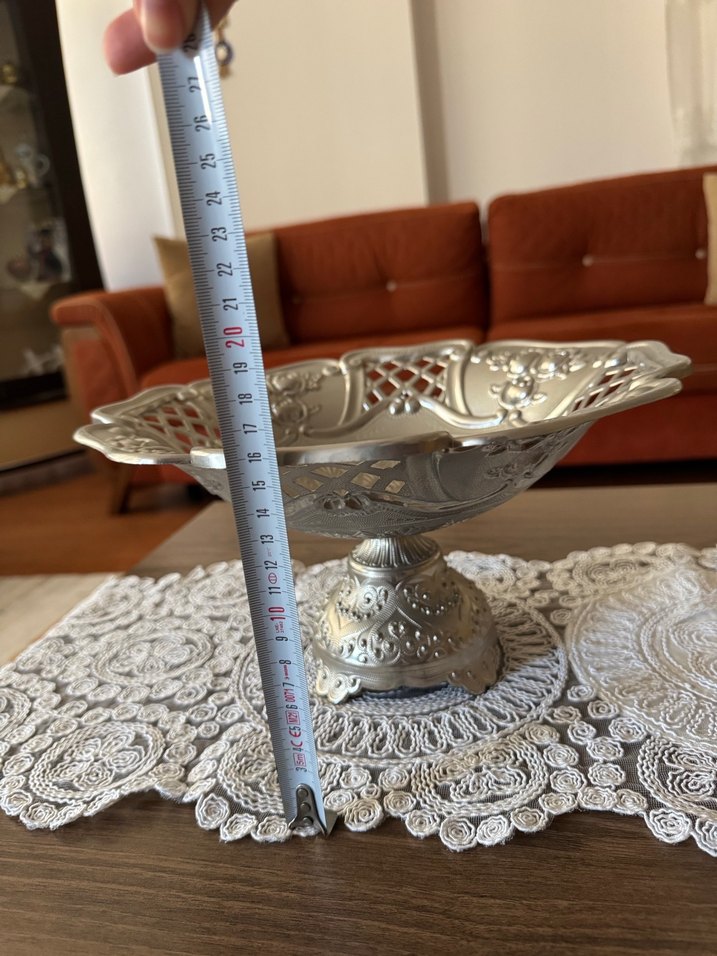 İşlemeli gümüş  Parlak Tabak ağır ürün - Görsel 5