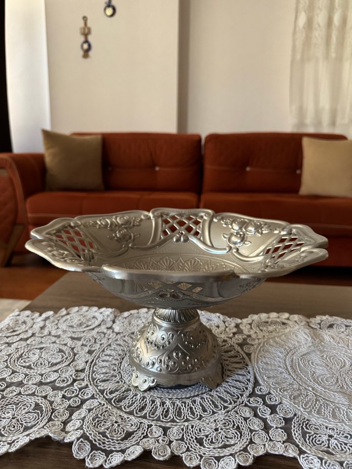 İşlemeli gümüş  Parlak Tabak ağır ürün - Görsel 2