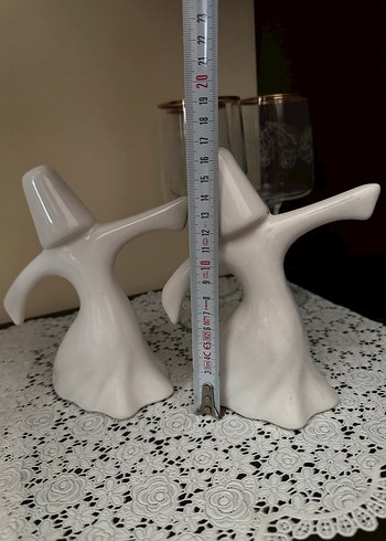 Beyaz Semazen Figürleri 2'li Set biblo defosuz - Görsel 2