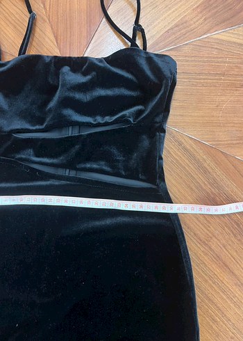 Siyah İnce Askılı Mini Gotik Elbise - Görsel 4