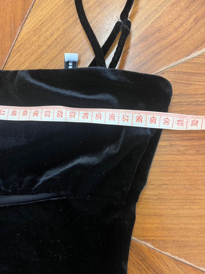 Siyah İnce Askılı Mini Gotik Elbise - Görsel 5