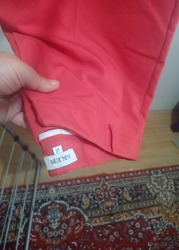 xxl Beden kırmızı Renk Kırmızı Kadın Kumaş Pantolon