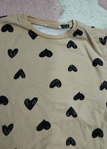 Kızlar için kalpli pej renk Eşofman Takımı - Görsel 4