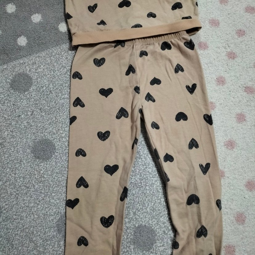 Kızlar için kalpli pej renk Eşofman Takımı - Görsel 5