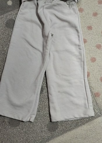 Kız Çocuk Gökkuşağı Nakışlı Gri Eşofman Takımı - Görsel 3