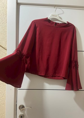 40 Beden Bordo Uzun Drapeli Etek