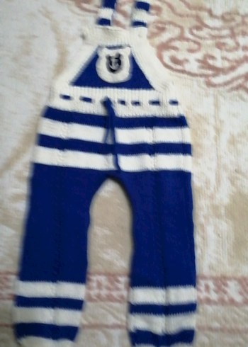 Erkek Çocuk Mavi Triko Tulum - Görsel 2