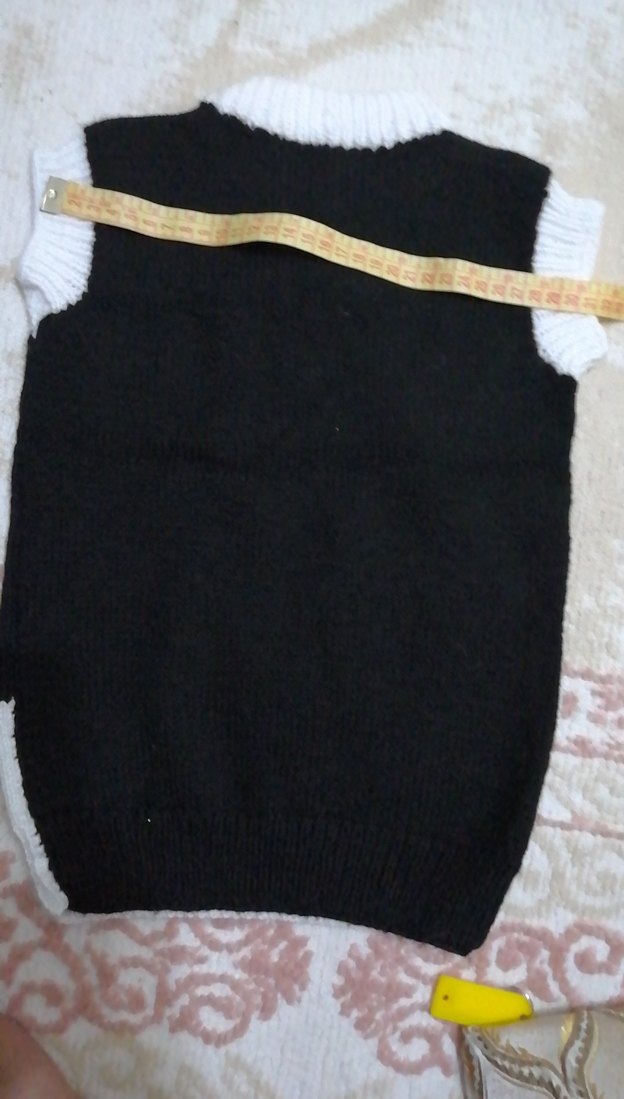 Erkek Çocuk Siyah Beyaz Triko Yelek - Görsel 4