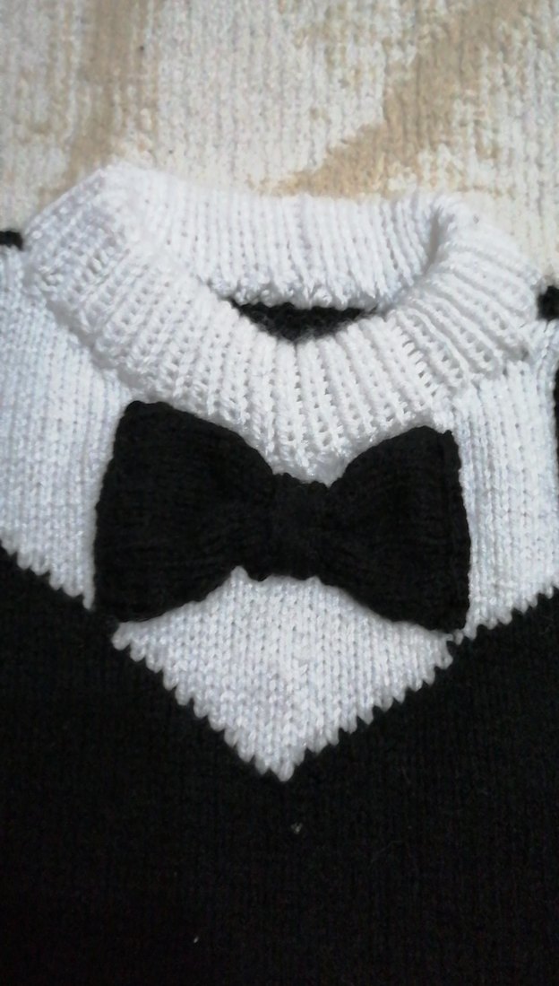 Erkek Çocuk Siyah Beyaz Triko Yelek - Görsel 2