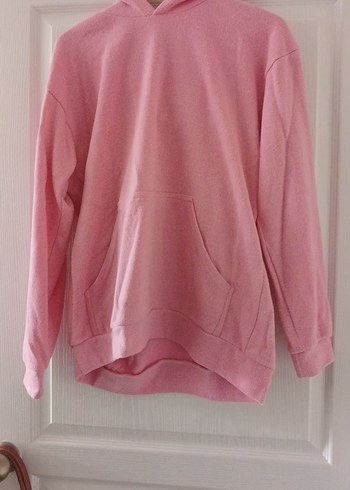 Pembe Kadın Sweatshirt Uzun Kollu Basic