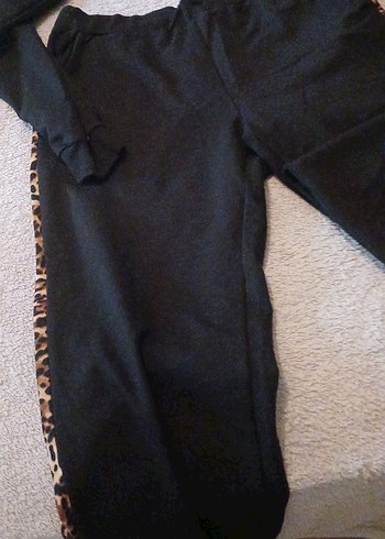 Leopar detaylı eşofman takım - Görsel 3