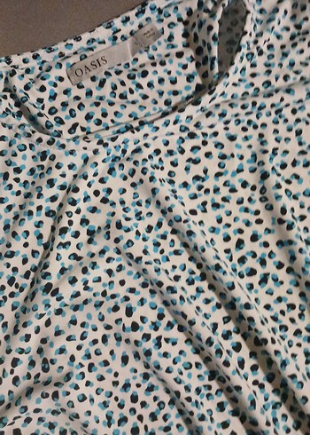 V Yaka Bağlamalı Düğmeli Hamile Bluzu - Görsel 2