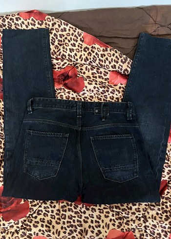 32 Beden Düğmeli Lacivert Erkek Denim Pantolon