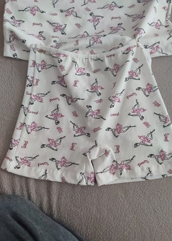 Beyaz Desenli Kız Çocuk Atlet Ve Külot Takımı - Görsel 3