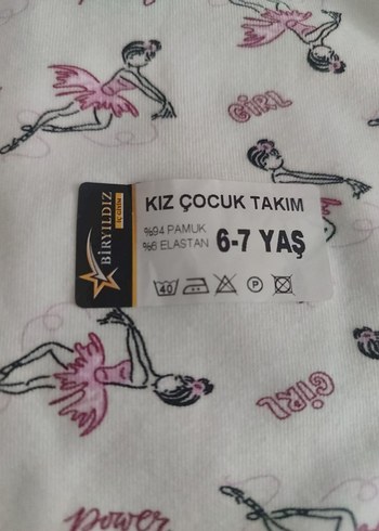 Beyaz Desenli Kız Çocuk Atlet Ve Külot Takımı - Görsel 2