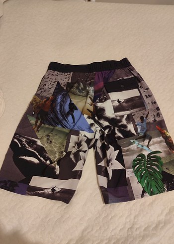 Baskılı Mini Erkek Deniz Şortu Tokalı - Görsel 2