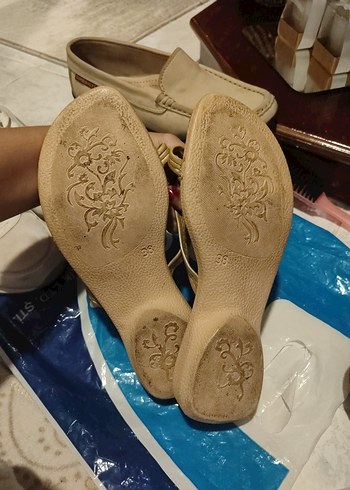 Kadın Altın Renkli Dolgu Topuklu Terlik - Görsel 2