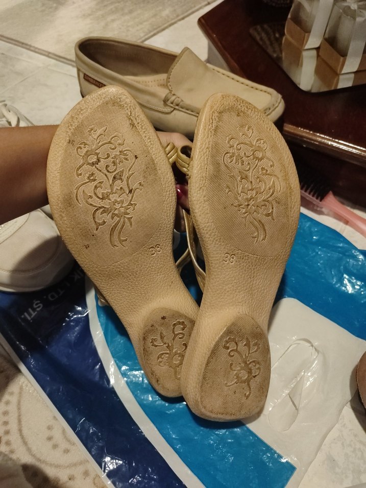 Kadın Altın Renkli Dolgu Topuklu Terlik - Görsel 2