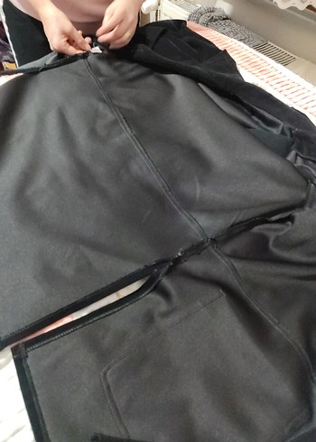 Siyah Süet Kadın Ceket Düğmeli - Görsel 5