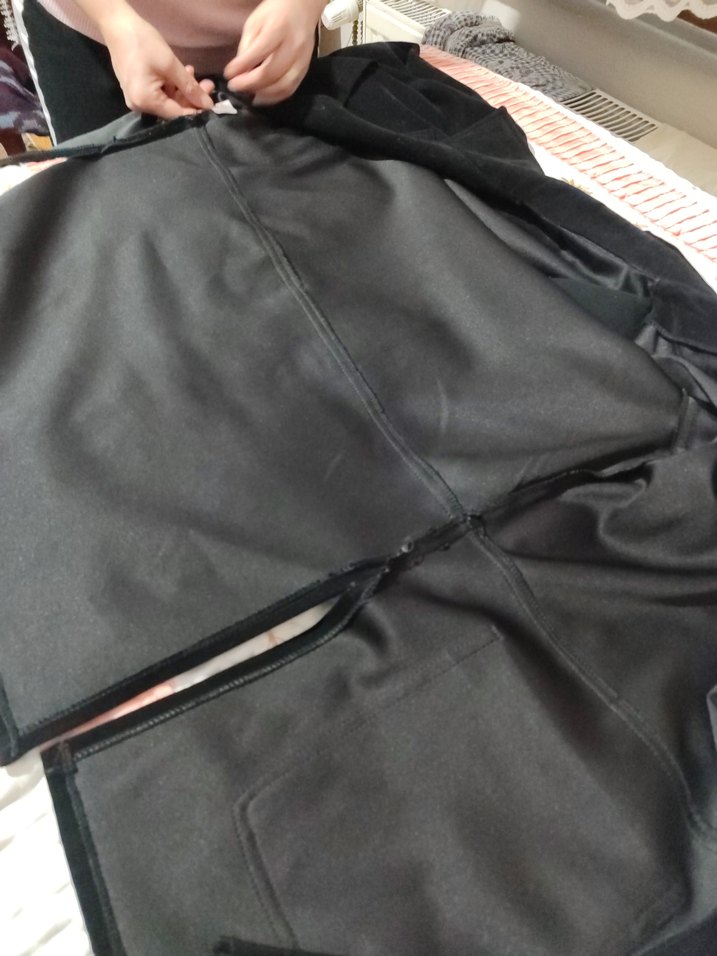 Siyah Süet Kadın Ceket Düğmeli - Görsel 5