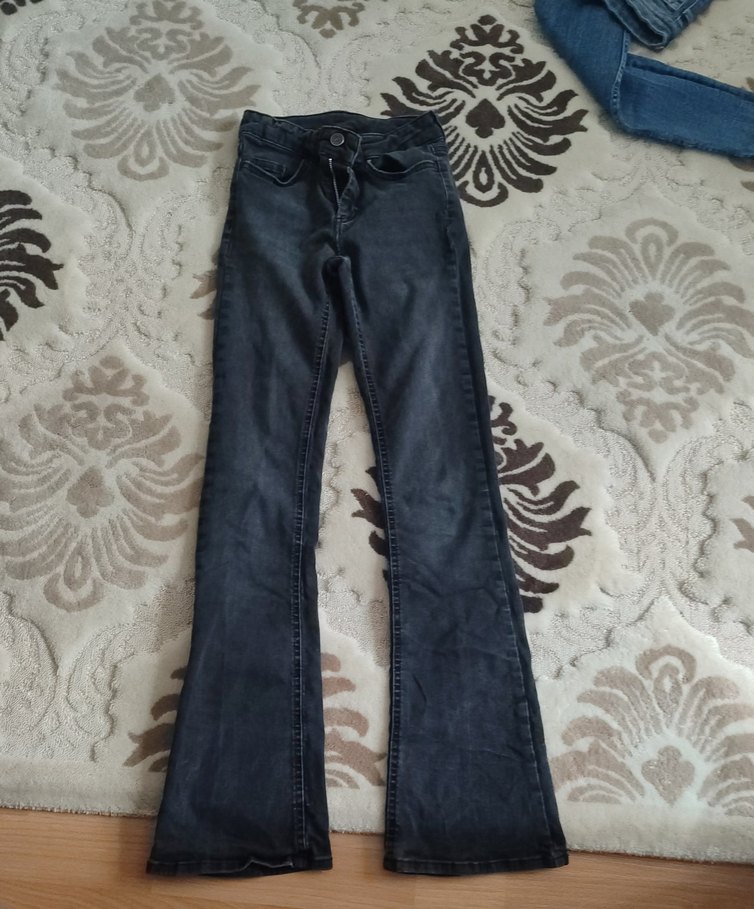 Gri Salaş Kadın Kot Pantolon - Görsel 5