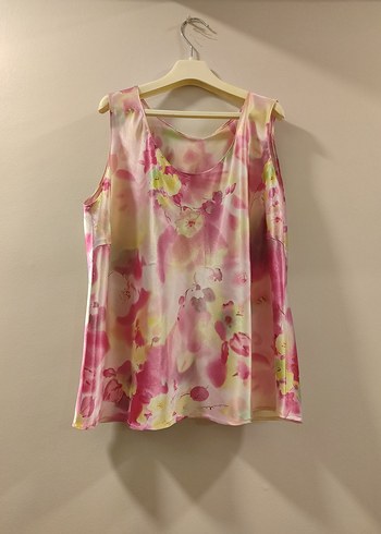 Pembe saten Bluz - Görsel 2