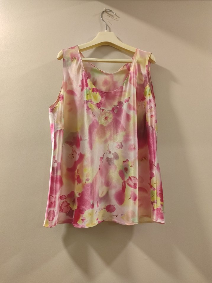 Pembe saten Bluz - Görsel 2