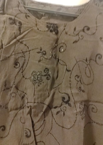 kahverengi bluz - Görsel 2