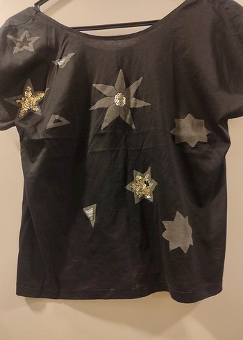 Siyah Kadın Tişört - Görsel 4