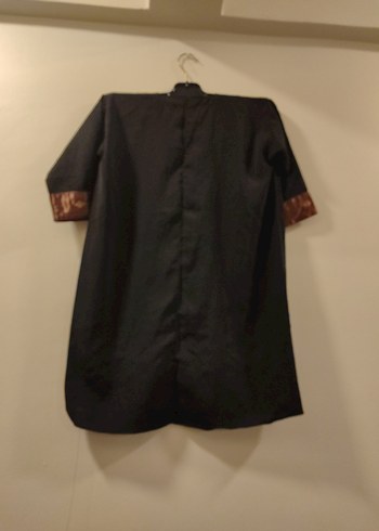 Saten Detaylı Siyah Kadın Tunik - Görsel 4