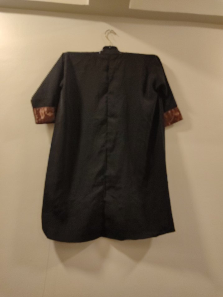 Saten Detaylı Siyah Kadın Tunik - Görsel 4