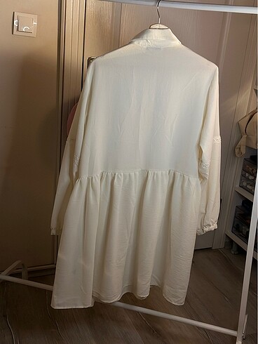 44 Beden beyaz Renk Oversize Tunik