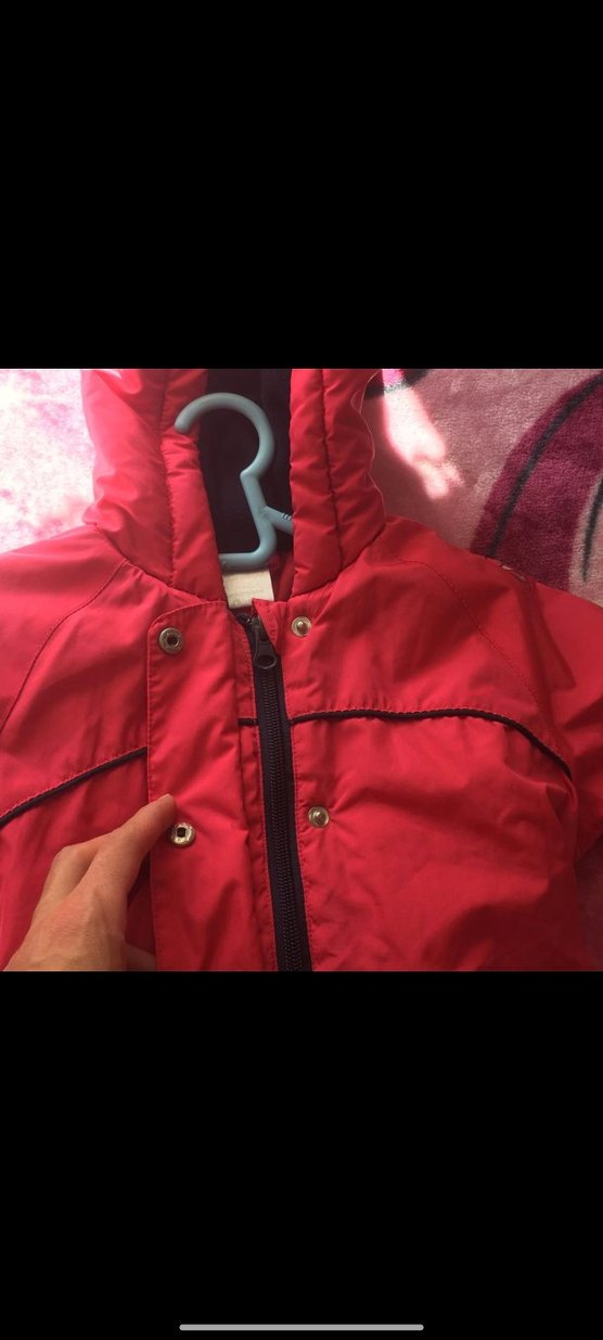 Koyu Pembe Kapüşonlu Kız Bebek Tulumu - Görsel 4