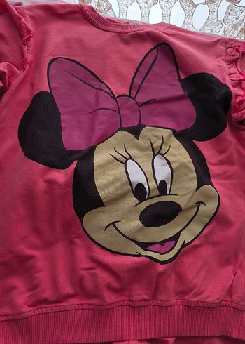 Kız Çocuk Pembe Minnie Baskılı Eşofman Takımı - Görsel 4