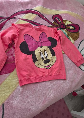 Kız Çocuk Pembe Minnie Baskılı Eşofman Takımı - Görsel 2