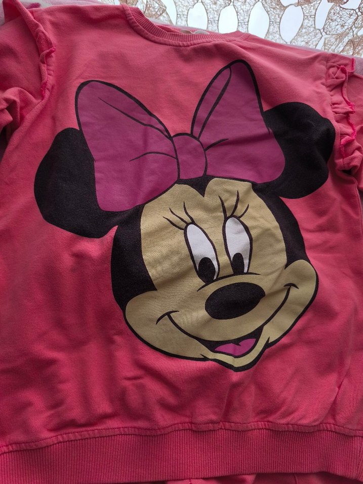 Kız Çocuk Pembe Minnie Baskılı Eşofman Takımı - Görsel 4