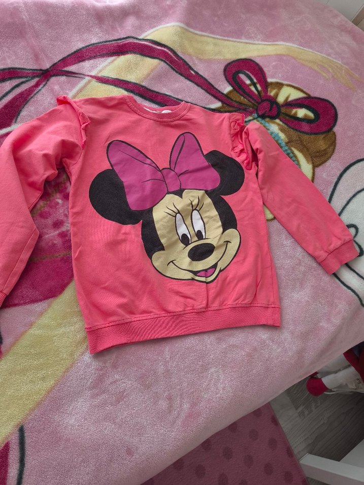 Kız Çocuk Pembe Minnie Baskılı Eşofman Takımı - Görsel 2