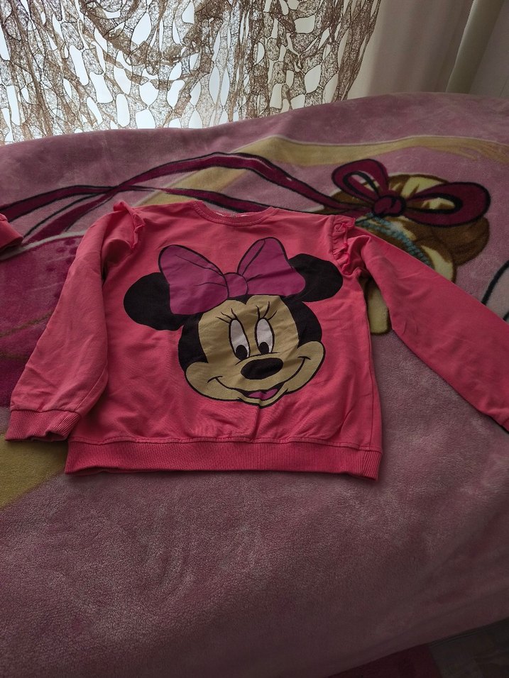 Kız Çocuk Pembe Minnie Baskılı Eşofman Takımı - Görsel 3