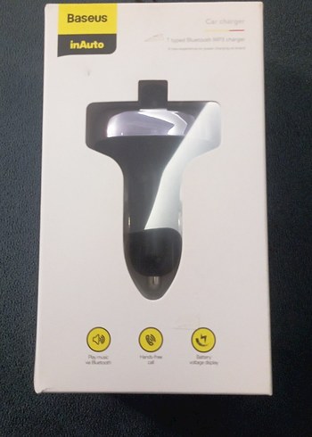 Baseus S-09 Bluetooth FM Transmitter Araç Kiti USB Şarjlı - Görsel 2