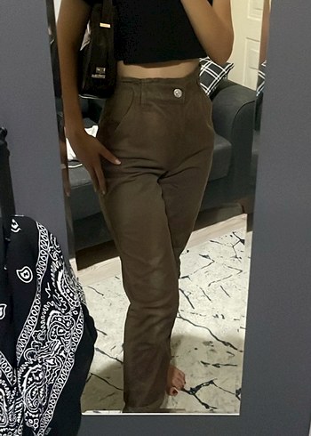 Kahverengi Kadın Cigarette Pantolon - Görsel 2