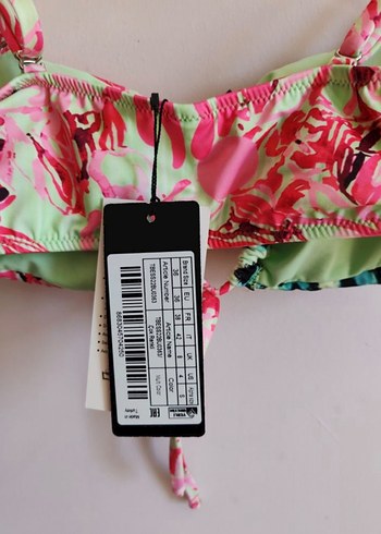 s Beden Trendyol Milla Leopar desenli renk bloklu bikini üstü