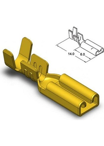 100 Adet Sf1/2d (Mini) Izolesiz Dişi Fiş Soket Kablo Ucu - Görsel 2