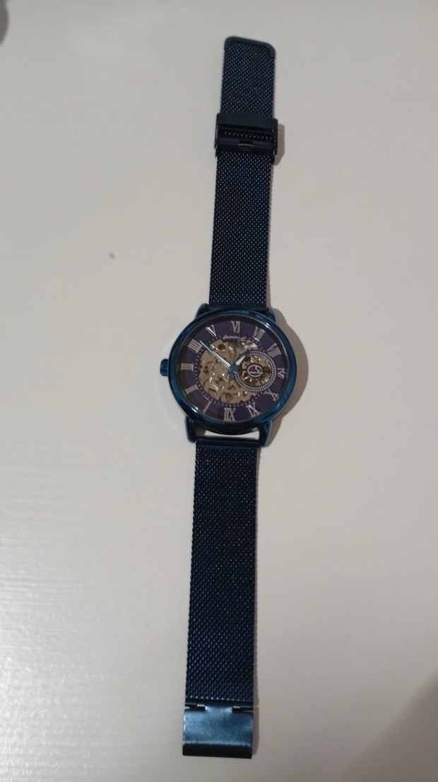 Otomatik Mavi Klasik Biker Erkek Kol Saati - Görsel 2