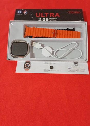 Koyu Kırmızı ULTRA T10 Ultra Akıllı Saat - Görsel 2